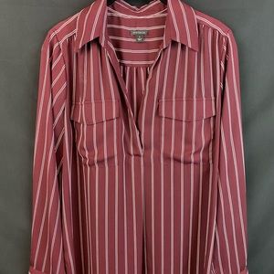 Ann Taylor camp shirt, burgundy